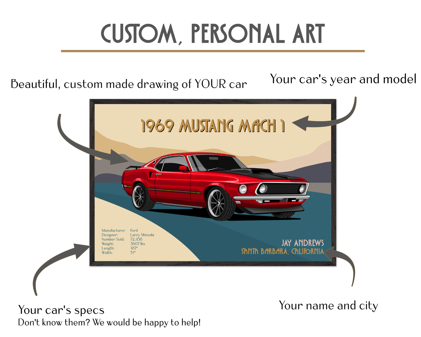 Custom Classic Car Art